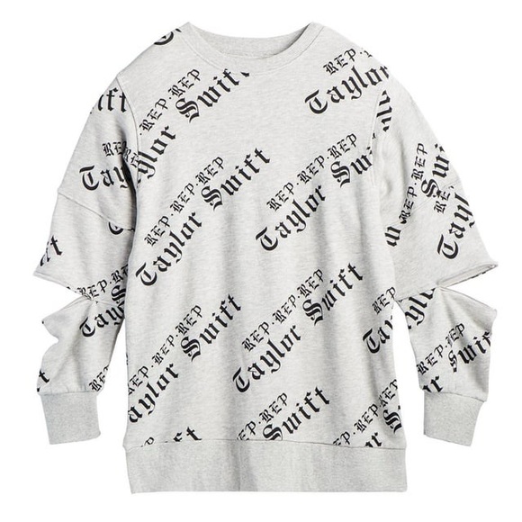 Rare Taylor Swift Reputation Zip Sleeve Sweatshirt size small - Picture 1 of 8